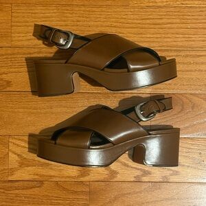 *NWOT* | VINCE Marlene 60MM Leather Platform Sandals | Sz W8.5
